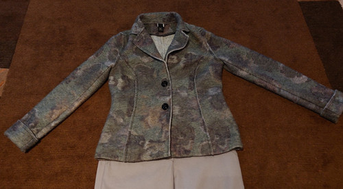Schicker grau bunter blazer - bunter,